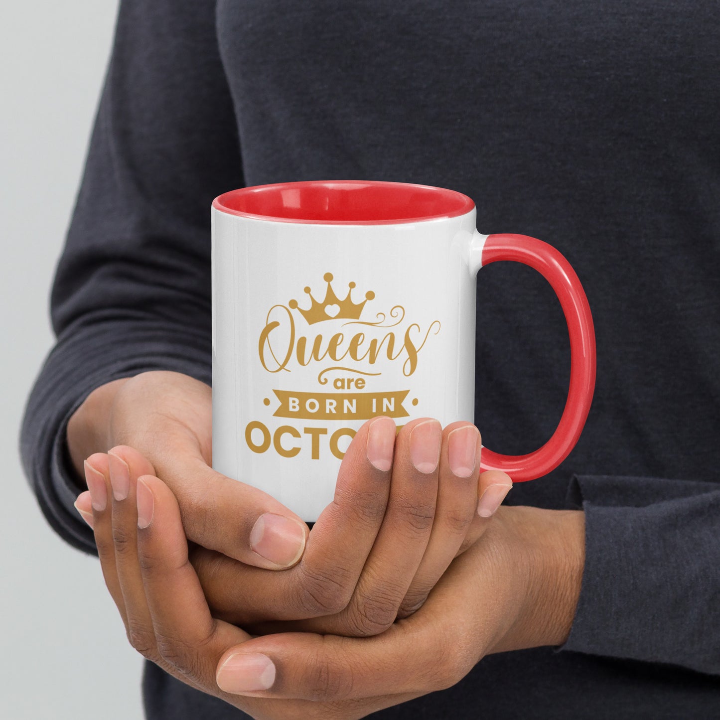 Queens Are Born In October Mug