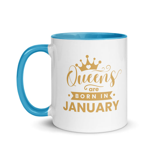 Queens Are Born In January Mug